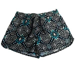 Columbia Cool Coastal Lightweight Blue Floral Patterned Athletic Shorts Small